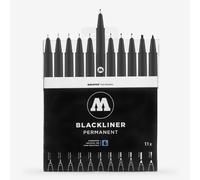 Molotow Blackliner Black Marker Brush - MO200486 Set 3 11er Set Black 200.485