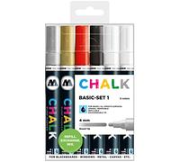 Molotow Chalk Window Marker 6 Pieces 4 mm Case Basic Set 1