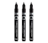 Molotow Liquid Chrome Marker (with Special Ink for Real Mirror Effect). 3 Items 2 mm