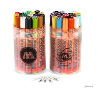 Molotow One4All 127HS Acrylic Marker Set 40 Pack 1mm 2mm Multi Surface Art