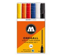 Molotow One4All Acrylic Marker 127HS Basic Set 1 (6 Markers) - 2mm Tip