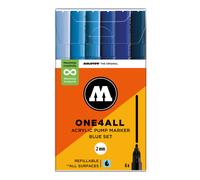 Molotow One4All Acrylic Marker 127HS Blue Set (6 Markers)