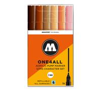 Molotow One4All 127HS Acrylic Marker Set Acrylic 2mm Bullet Tip 6 Pack Art Craft