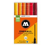 Molotow One4All Acrylic Marker 127HS Hot Set (6 Markers) - 2mm Tip
