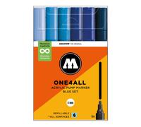 Molotow One4All Acrylic Marker 227HS Blue Set (6 Markers) - 4mm Tip