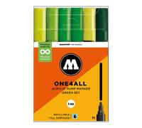 Molotow 227HS Green Set - 6 x Acrylic Paint Marker Pump Pens - 4mm Tip