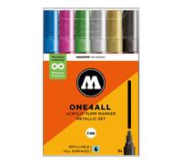 Molotow One4All Acrylic Marker 227HS Metallic Set (6 Markers) - 4mm Tip