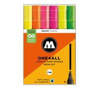 Molotow One4All Acrylic Marker 227HS Neon Set (6 Markers) - 4mm Tip