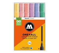 Molotow One4All Acrylic Marker 227HS Pastel Classic Set (6 Markers) - 4mm Tip
