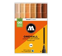 Molotow One4All Acrylic Marker 227HS Wood Set (6 Markers) - 4mm Tip