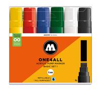 Molotow One4All Acrylic Marker 627HS New Basic Set 1 (6 Markers) - 15mm Tip