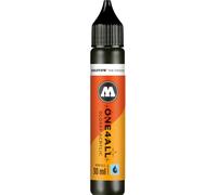 Molotow One4All Acrylic Refill 30 ml (Ink for Refilling Acrylic Markers, High Coverage and Permanent, Quick Drying, for Almost All Surfaces) 252 Glossy Black