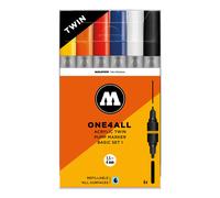 Molotow One4All Acrylic Twin Marker 224 Basic Set 1 (6 Markers) - Twin Tip