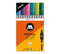 Molotow One4All Acrylic Twin Marker 224 Basic Set 2 (6 Markers) - Twin Tip