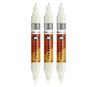 Molotow ONE4ALL Acrylic Twin Marker Pens Pack of 3 229 Natural White