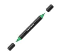 Molotow Sketcher Twin Tip Marker - Dual Tip Aqua Pro Ink Chisel Brush Pen (G355 Juice Green)