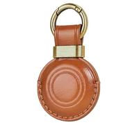 MOLOVA 1|2|4 Pack Leather Holder Keychain for AirTag 2nd Gen (2026) & 1st Gen, Compact Design with Air tag Case, Secure Protective Cover with Ring Car Keys Chain Fob Accessories, Vintage Color