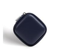 MOLOVA Durable PU Leather + EVA Hard Shell & Mesh Pockets, Earbud Case & Headphone Case & Cable Organizer Bag - Protective Storage for AirPods, Wireless Earbuds & Wires, Deep Blue