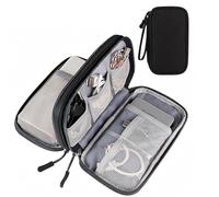 MOLOVA Electronics Organizer Travel Case, Travel Cable Organizer Bag and Cord Organizer Travel, Charger Organizer, Earbud Case, Travel Essentials for Men（Black）