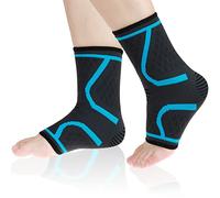 Molsdon Ankle Support Brace 1 PAIR, Plantar Fasciitis Socks, Compression Foot Sleeves for Sports Arthritis Pain Relief, Sprained Ankle Supports for Men and Women