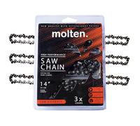 Molten. 14 Inch Chainsaw Chain Fits MS170, MS180, MS 170 180-61 PMM3 50, 3610 005 0050, R50-3/8'' LP Pitch, .043'' Gauge, 50 Drive Links