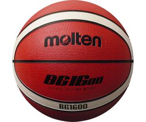Molten 1600 Rubber Basketball-Tan/WhiteSize 7