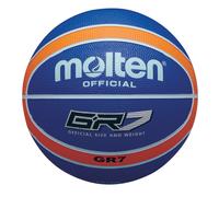 Molten GR Basketball, Indoor/Outdoor, Premium Rubber, Size 7, Impact Colour Blue/Orange, Suitable For Boys age 14 & Adult (BGR7-NOR)