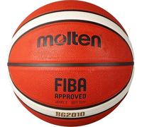 Molten BG2010 Basketball, Indoor/Outdoor, FIBA Approved, Premium Rubber, Deep Channel, Size 6, Orange/Ivory, Suitable For Boys age 12, 13, 14 and Girls age 14 & Adult