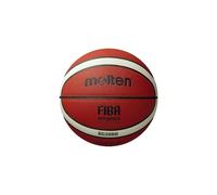 Molten BG3800 Basketball, Indoor, FIBA Approved, Composite Leather, Size 5, Orange/Ivory, Suitable For Boys Age 7, 8, 9, 10 & 11, Girls age 12 & 13