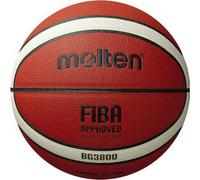Molten BG3800 Basketball, Indoor, FIBA Approved, Composite Leather, Size 6, Orange/Ivory, Suitable For Boys age 12, 13, 14 and Girls age 14 & Adult
