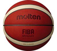 Molten BG5000 Basketball, Official International FIBA Game & Match Ball, FIBA Approved, Premium Real Leather, Indoor Play, Orange/Ivory, Size 6, For Boys age 12, 13, 14 and Girls age 14 & Adult