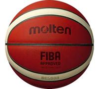 Molten BG5000 Basketball, Official International FIBA Game & Match Ball, FIBA Approved, Premium Real Leather, Indoor Play, Orange/Ivory, Size 7, Suitable For Boys age 14 & Adult
