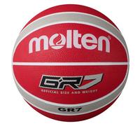 Molten Bgr Basketball - High-Quality Rubber Ball For Indoor Training - Red/silver