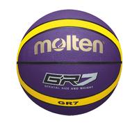 Molten GR Premium Rubber Basketball | Indoor/Outdoor Play | Durable Pro Pebble Grip Texture | Reaction Training | Size 7 | For Boys age 14 plus & Adults | Purple & Yellow