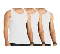 Molten Creek® 6X Mens Vests, Classic Sports, 100% Cotton Tank Tops, Sleeveless, Casual Undershirts, for Summer, Training, Gym Sports (UK, Alpha, XXL, Regular, White)