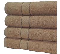 Molten Cr ath Sheets, 100% Egyptian Cotton, Super Soft Towel, 500 GSM, Classic Look, High Absorbency and Durability, Extra Large Bath Towels, 80 x 140 cm (4, Brown)