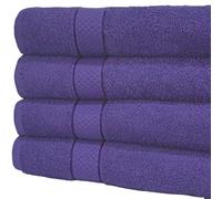 Molten Cr ath Sheets, 100% Egyptian Cotton, Super Soft Towel, 500 GSM, Classic Look, High Absorbency and Durability, Extra Large Bath Towels, 80 x 140 cm (4, Purple)