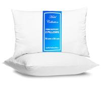 Molten Creek® Hotel Quality Standard Soft Pillows, Bounce Back Support Bed Pillows, 75 x 50 cm, Anti Allergic Hollowfiber Filled, Comfortable and Breathable, Easy Care (2)