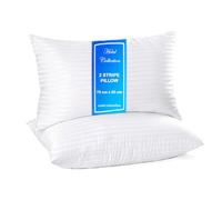 Molten Creek® Hotel Quality Standard Stripe Soft Pillows, Bounce Back Support Bed Pillows, Anti Allergic Hollow-Fiber Filled, Comfortable and Breathable, Easy Care (2)