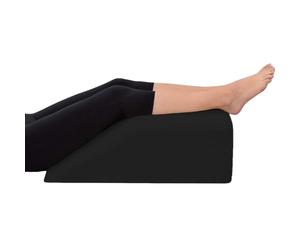 Molten Creek® Leg Elevation Pillow, Leg Rest Wedge Pillow, Memory Foam with Quilted Washable Cover, For Post Surgery Bed Rest, Swelling Relief, Blood Circulation (Black)