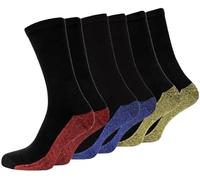 Molten Creek® Men's Industrial Crew Boot Work Socks, Arch Support, Full Cushioned Socks, Moisture Wicking, Breathable, Amazing for Outdoor Activities, 6 Pairs, 6-11 Size