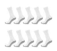 Molten Creek® Men's Industrial Crew Boot Work Socks, Full Cushioned Heavy Duty Socks, Moisture Wicking, Arch Support, Reinforced Heel and Toe (UK, Numeric, 6, 11, Regular, Regular, White)