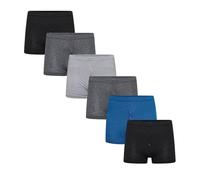 Molten Creek® Men's Plain Jersey Boxer Shorts Underwear, 100% Combed Cotton, Classic Rich Boxers for Everyday Wear, Button Fly, Pack of 6 (UK, Alpha, L, Regular, Regular, Assorted Colour)