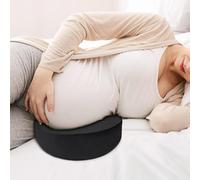 Molten Creek® Pregnancy Wedge Pillow for Maternity, Memory Foam Maternity Pillow Support for Body, Belly, Back, Knees, Side Sleeping, Removable Cover, Lightweight (Black)
