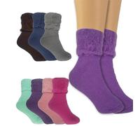 Molten Creek® Unisex Thermal Socks, Extra Thick Fleece Brushed, Warm & Soft, Non-Slip, Arch Support, Breathable & Comfortable Fabric, 2.3 Tog, 3 Pack (UK, Numeric, 4, 7, Regular, Regular, Assorted)