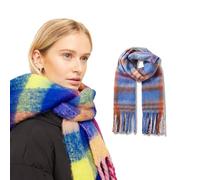 Molten Creek® Women Fluffy Designer Scarfs, Winter Warm Soft, Tassel Shawl & Wraps, Long Checks & Solid Scarves, Stylish & Colourful, Easy to Wear, Gift for Women (FSC-19)