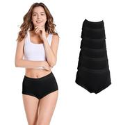 Molten Creek® Women's Mama Full Briefs, High Waist Ladies Briefs, 100% Cotton Knickers, Soft & Stretchy, Everyday Panties, Full Coverage (UK, Numeric, 26, 28, Regular, Regular, Black- Pack of 6)