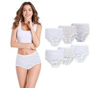 Molten Creek® Women's Mama Full Briefs, High Waist Ladies Briefs, 100% Cotton Knickers, Soft & Stretchy, Everyday Panties, Full Coverage (UK, Numeric, 10, 12, Regular, Regular, Floral- Pack of 6)