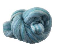 Molten Designs Shimmer Aqua - Merino Wool/Trilobal Mix for Needle Felting, Wet Felting