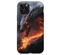 Molten Dragon Looming Over a Fiery Lava Stream Case for iPhone 11 Pro